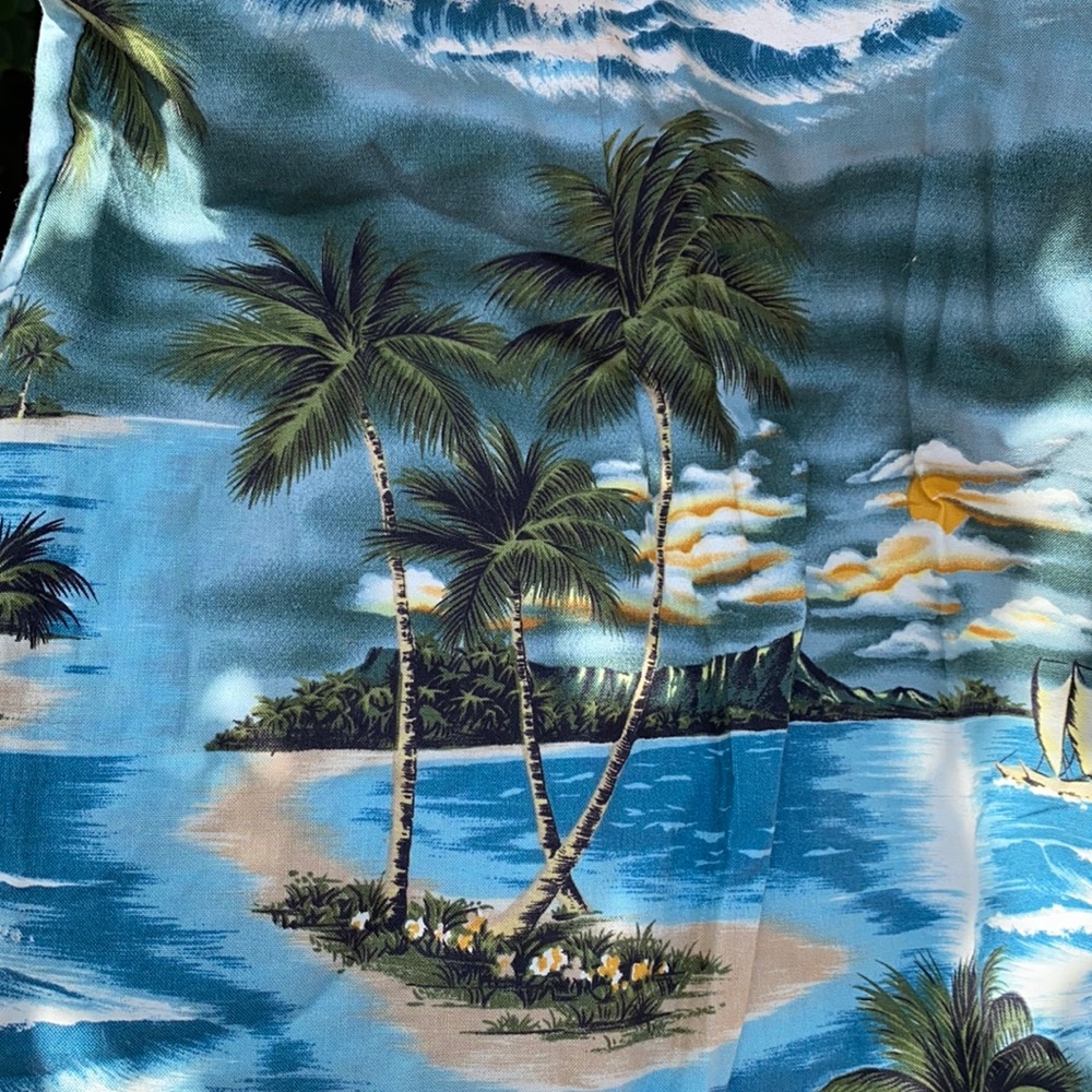 ALOHA REPUBLIC cotton HAWAII dress sailboat palms